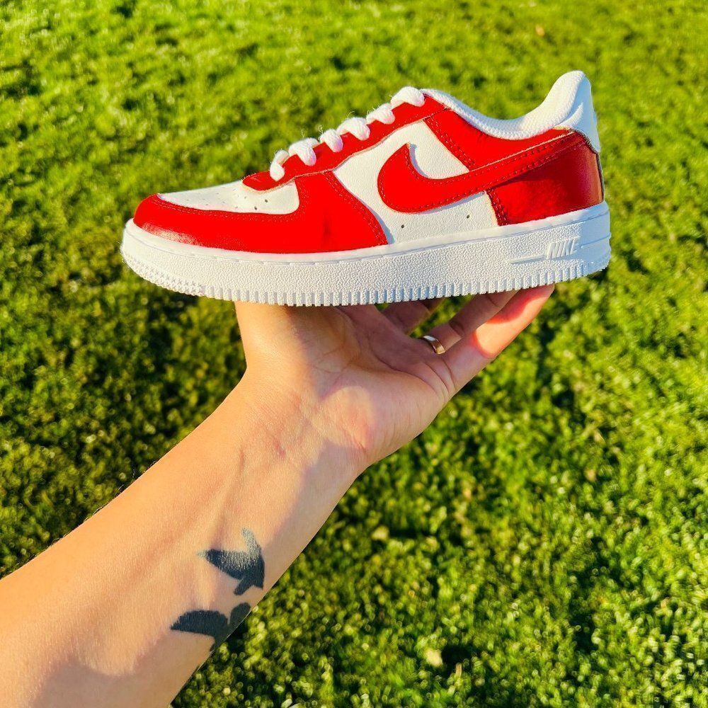 NIKE Air Force 1 Kid's Unisex Color Contrast Custom Sneakers NWB